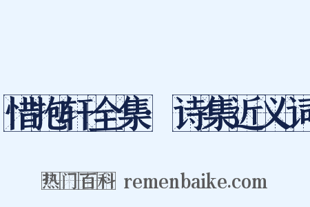 惜抱轩全集·诗集近义词是什么意思的图片